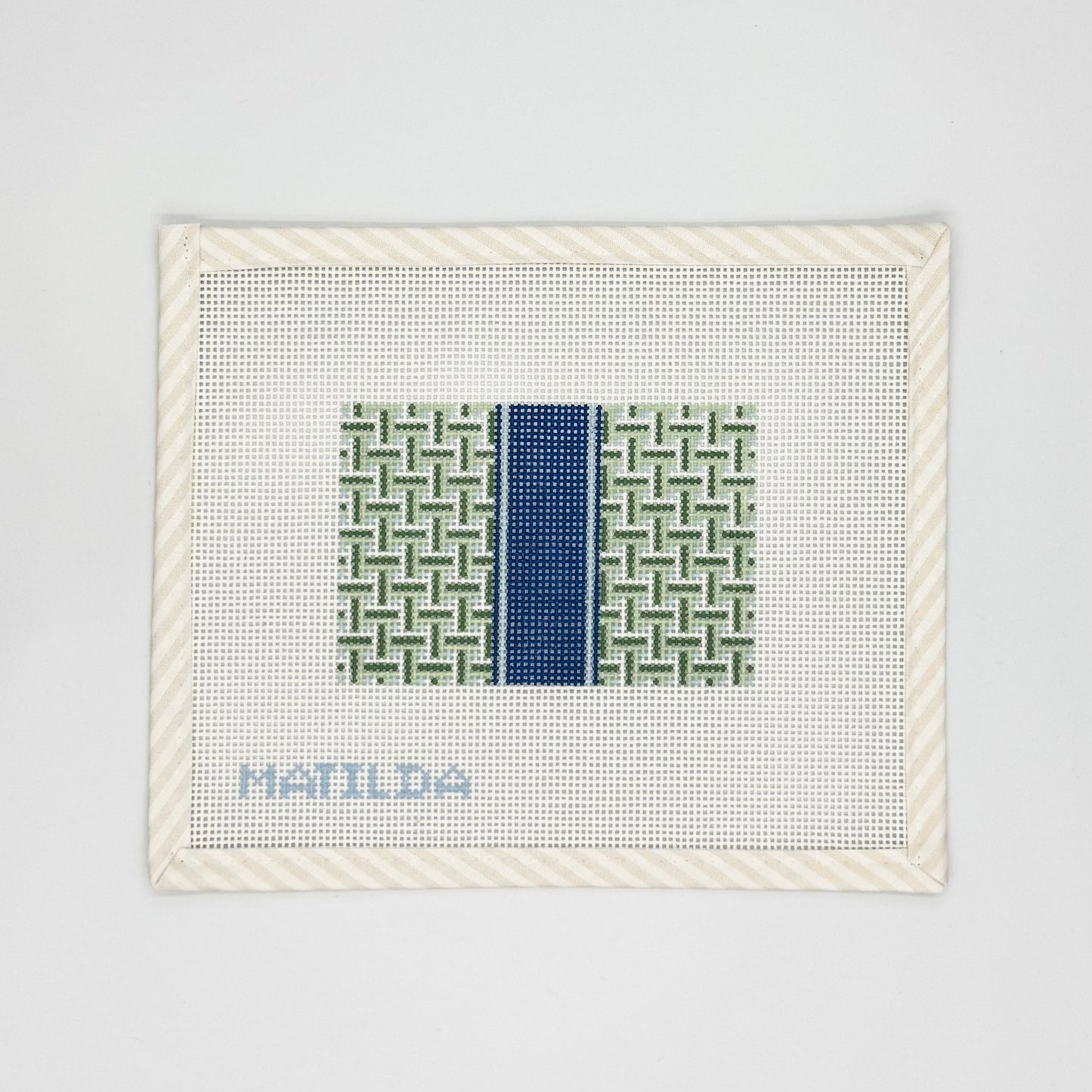 Green Basketweave Passport Insert