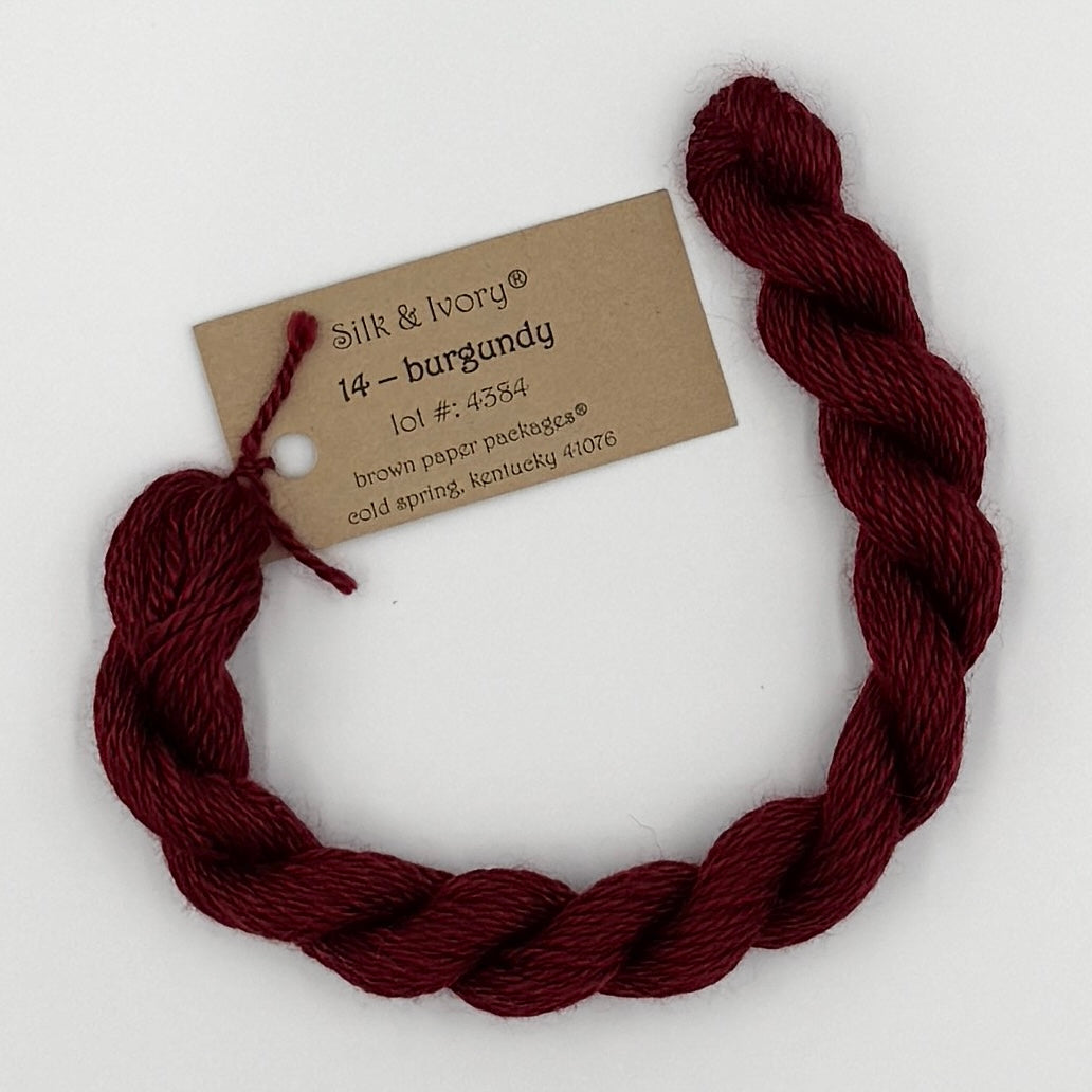 Silk & Ivory 14 Burgundy