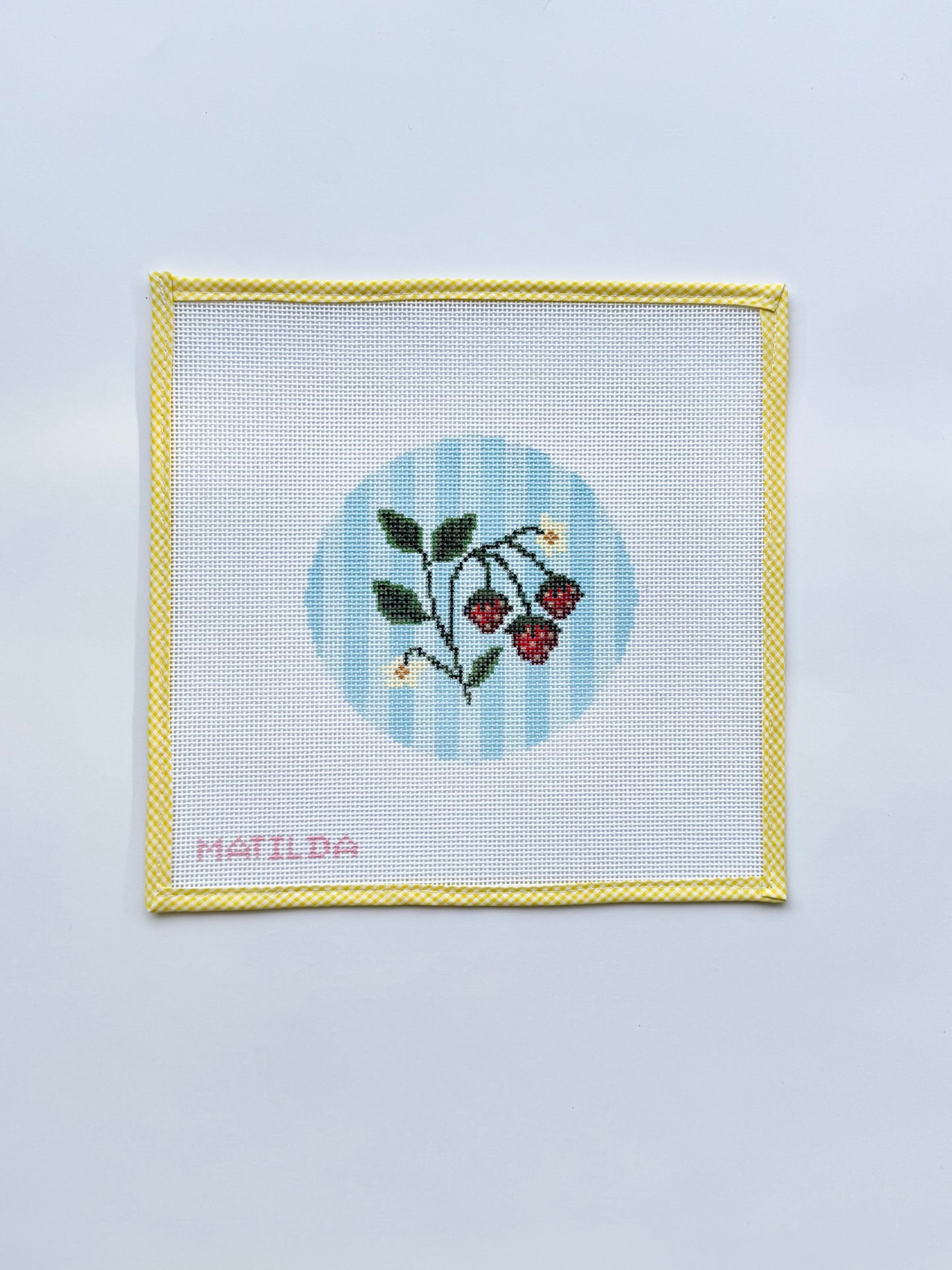 Blue Stripes Strawberries 13mesh round