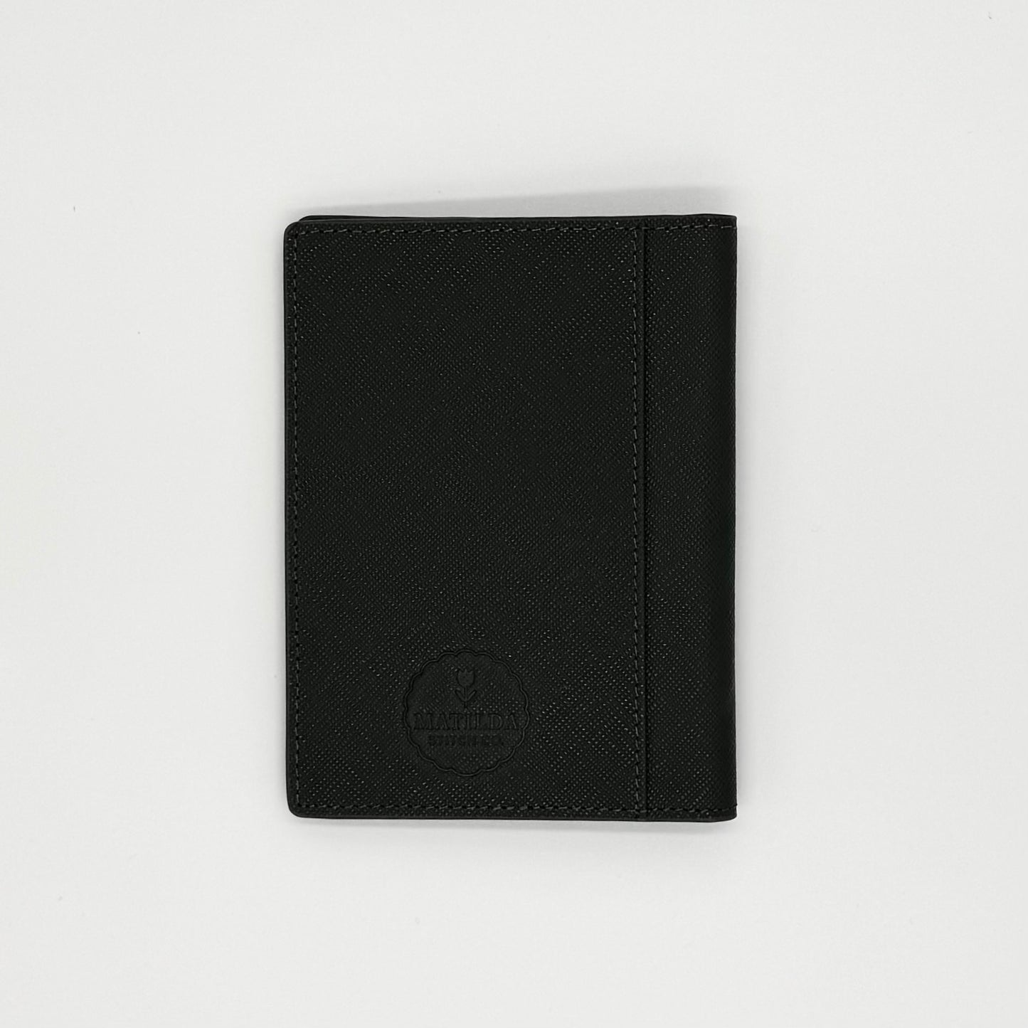 Dark Green Saffiano Leather Self Finishing Passport Cover