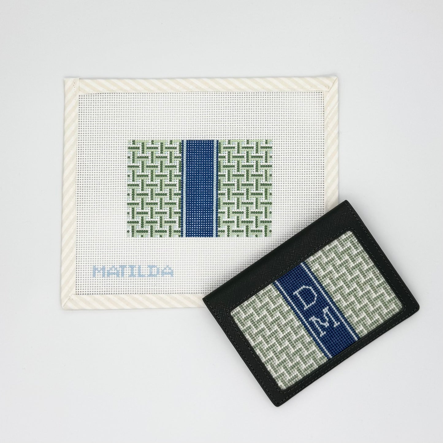 Green Basketweave Passport Kit