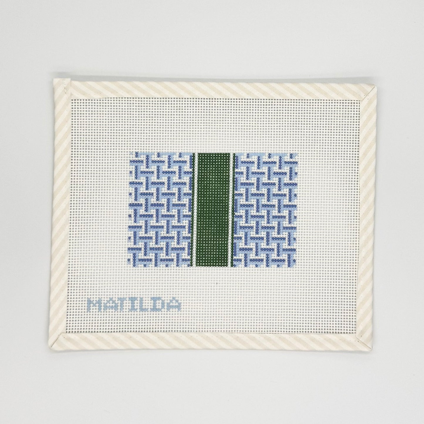 Blue Basketweave Passport Insert