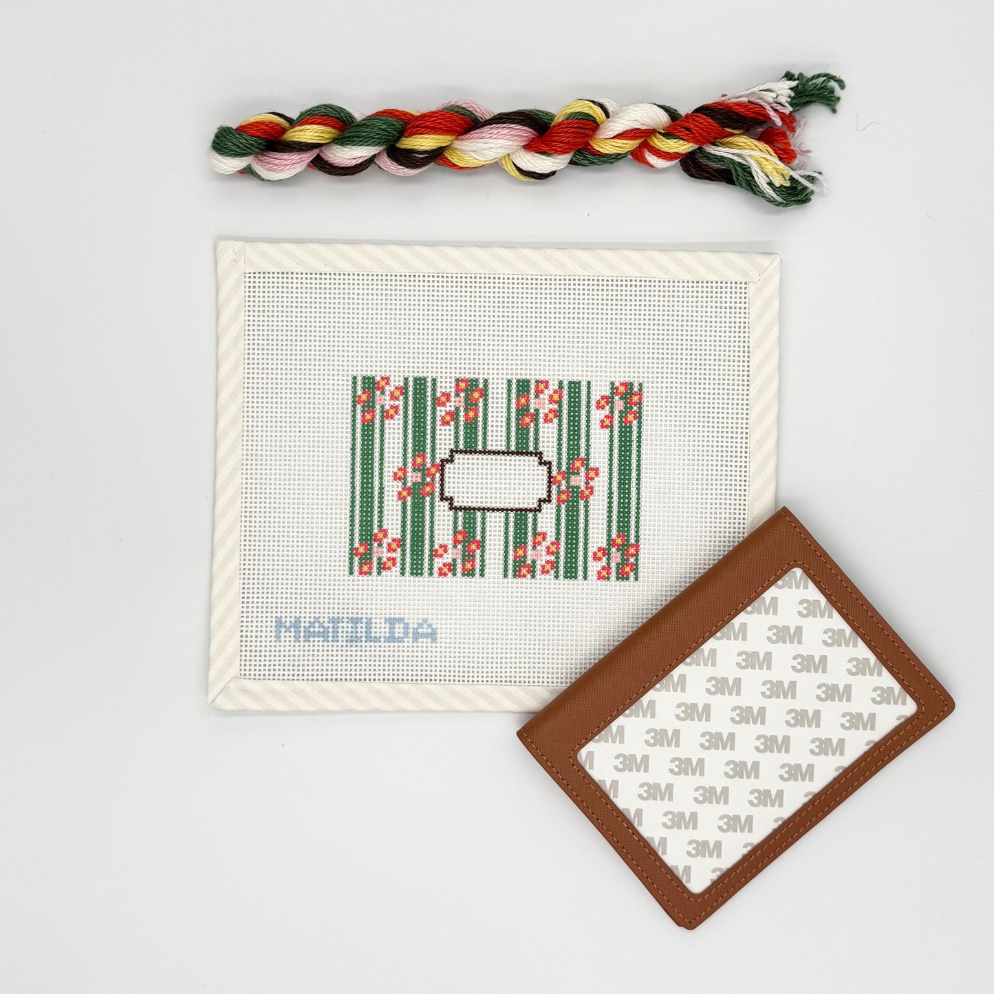 Green Ticking Stripe Passport Kit