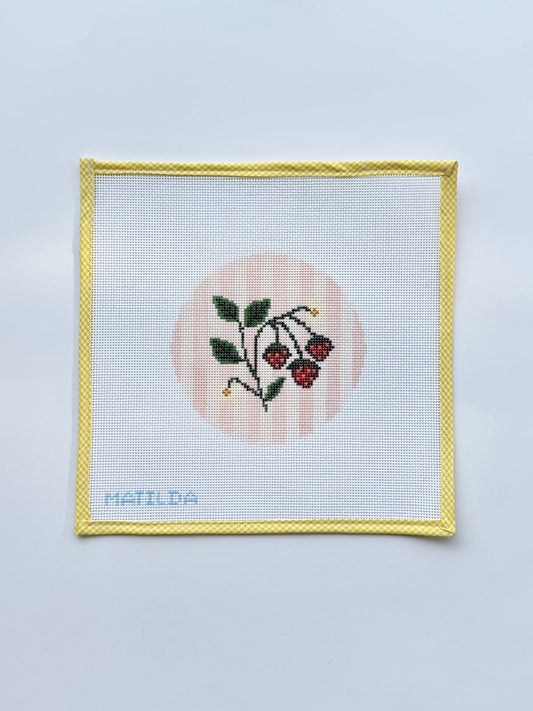 Pink Stripes Strawberries 13mesh round