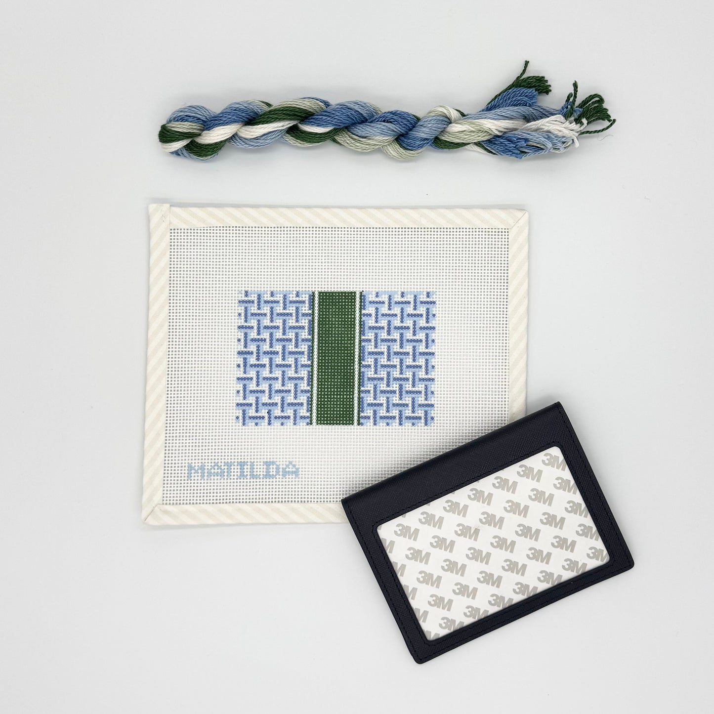 Blue Basketweave Passport Kit