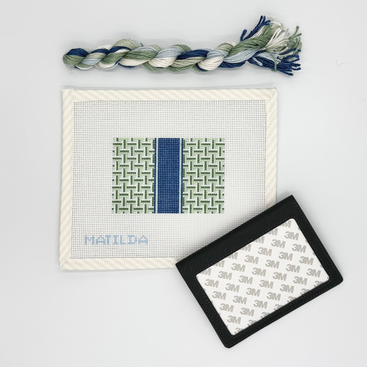 Green Basketweave Passport Kit