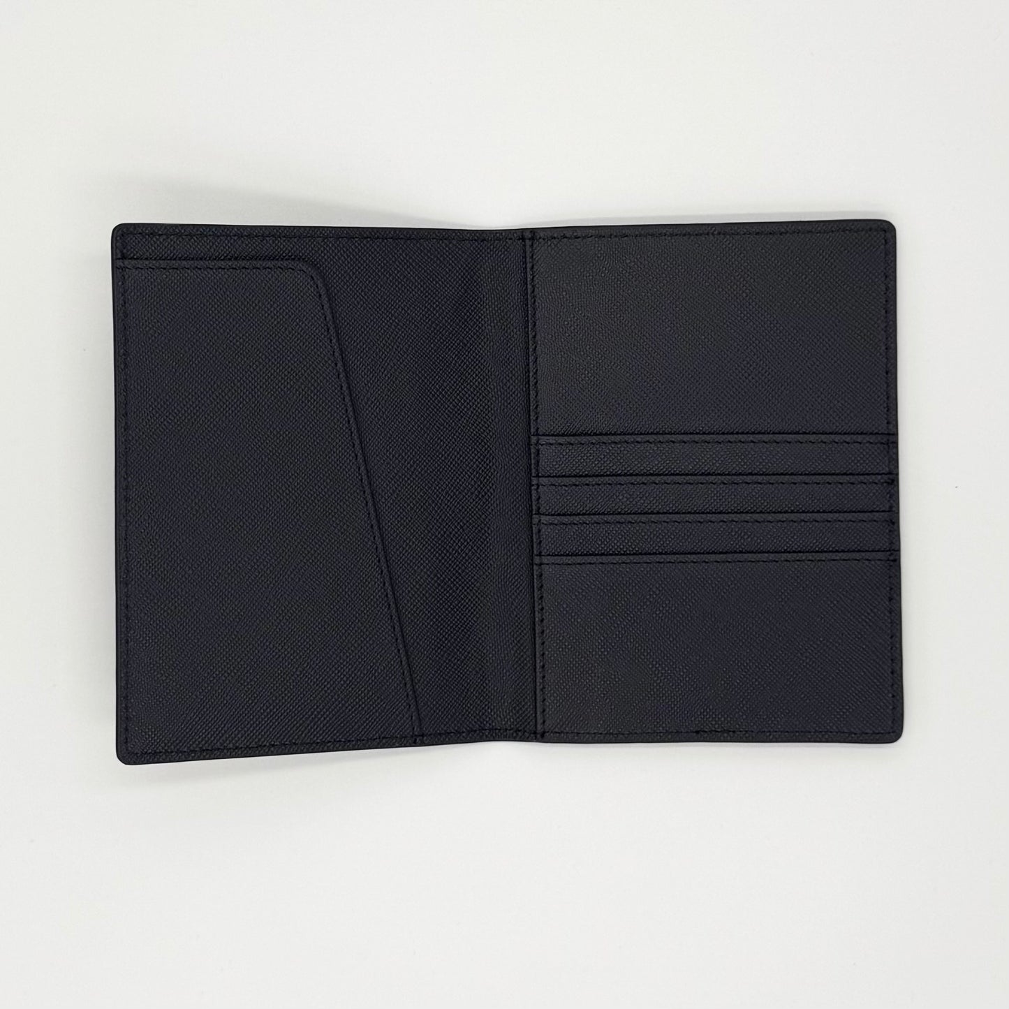 Dark Blue Saffiano Leather Self Finishing Passport Cover