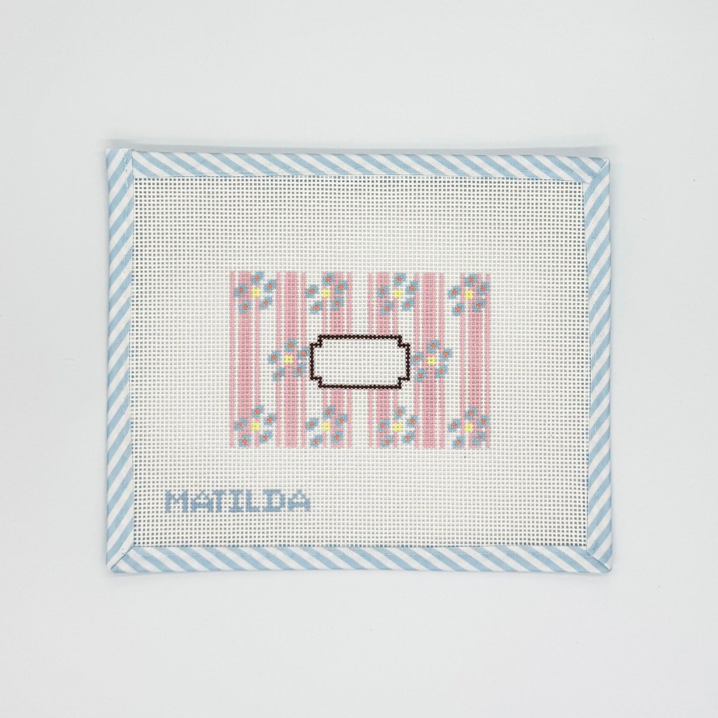 Pink Ticking Stripe Passport Insert