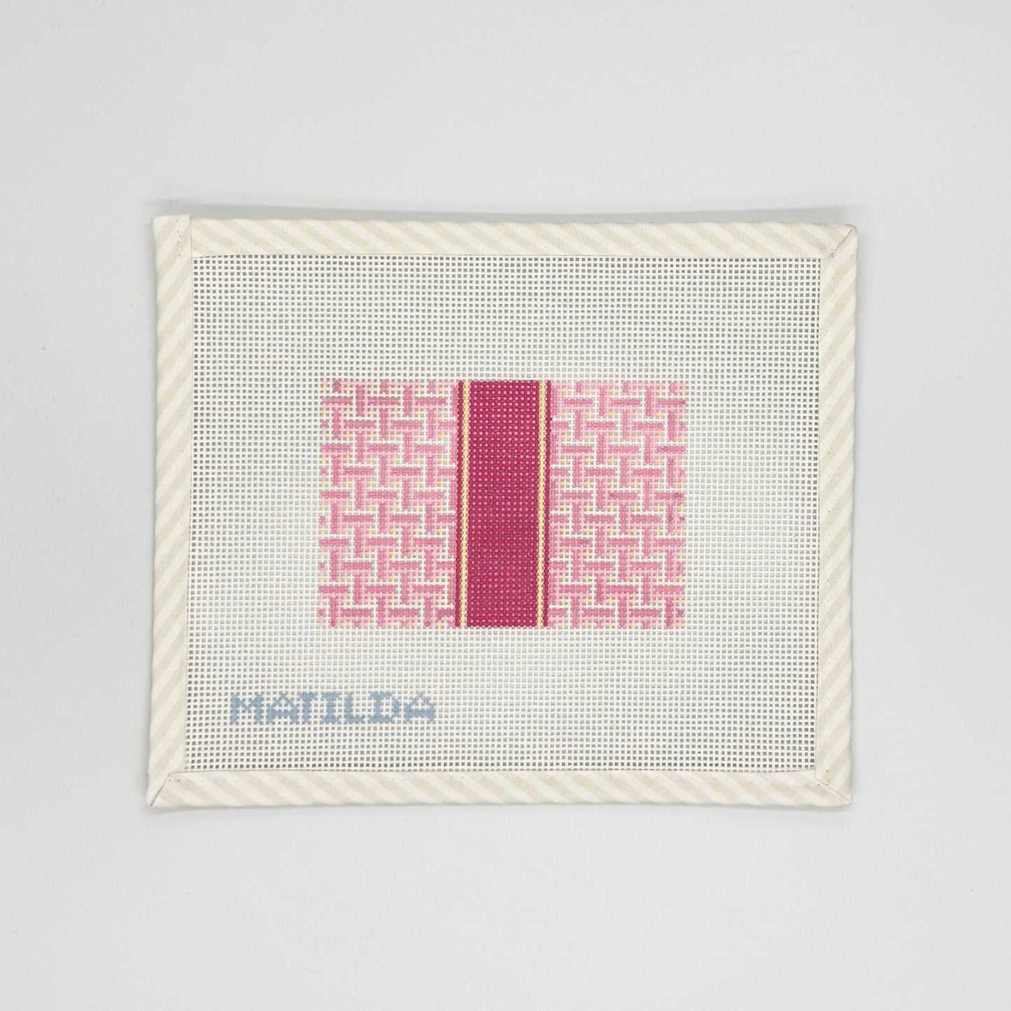 Pink Basketweave Passport Insert