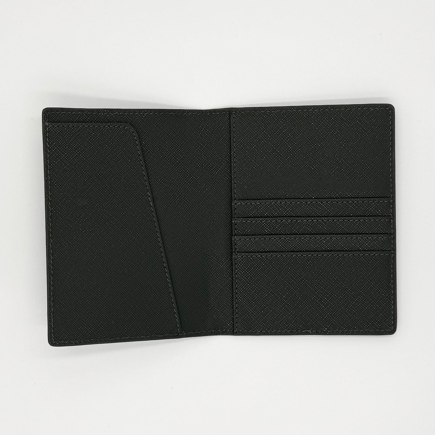Dark Green Saffiano Leather Self Finishing Passport Cover