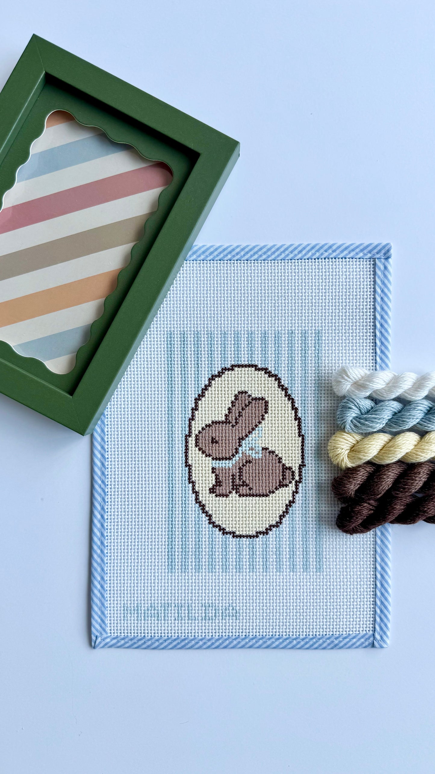 Bunny Blue Needlepoint Kit